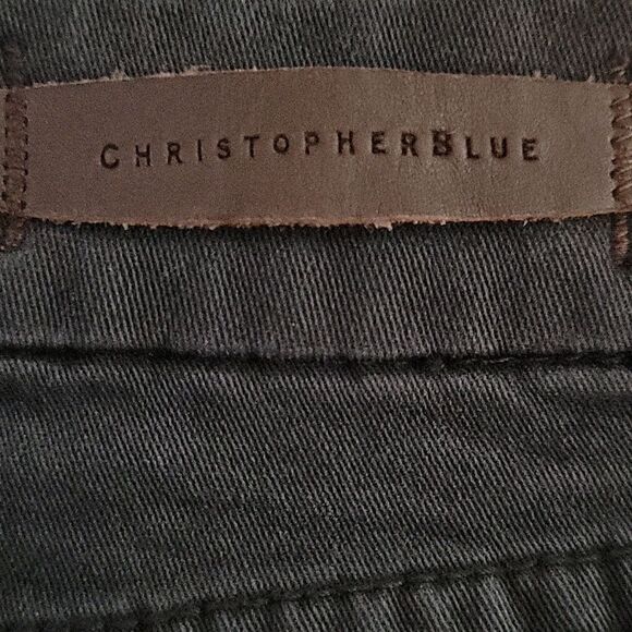 NWT CHRISTOPHER BLUE STRETCH LOWER RISE SIZE BLACK PLANTS SZ.12L - Picture 4 of 5